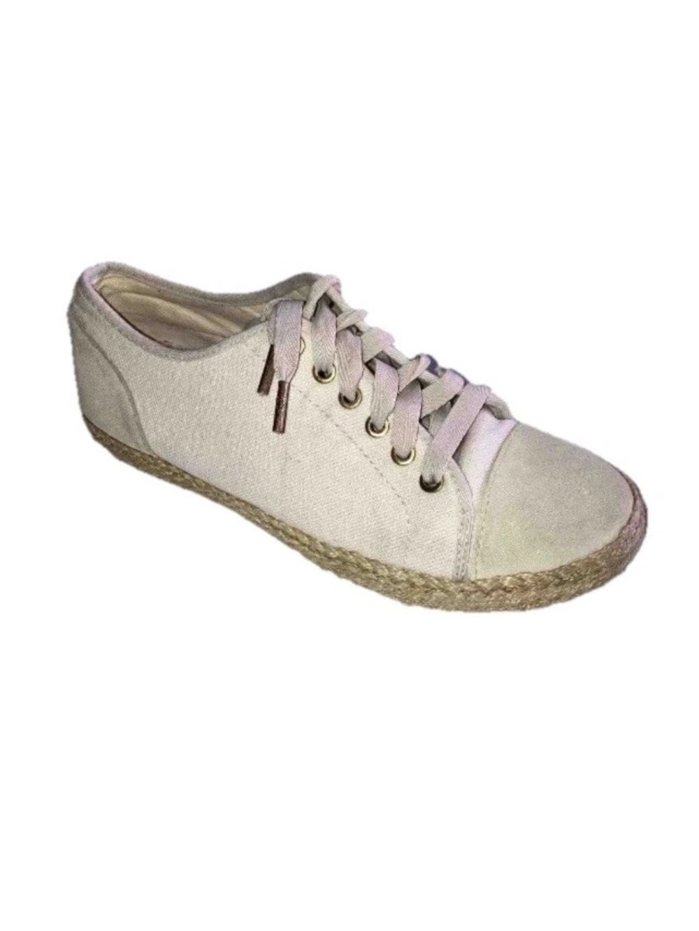 Michael Kors 9.5 Women’s Natural Suede Gold Jute Espadrilles Sneakers Gym Shoes